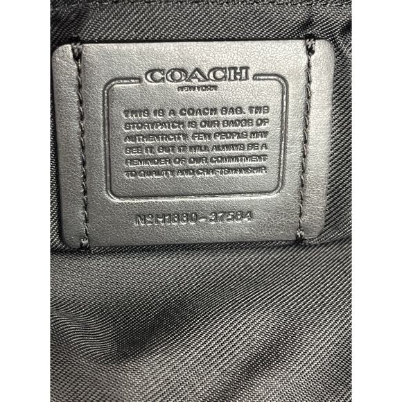 Coach Chelsea Black Smoke Signature Jacquard Leather Two Way Crossbody Bag - Picture 3 of 16